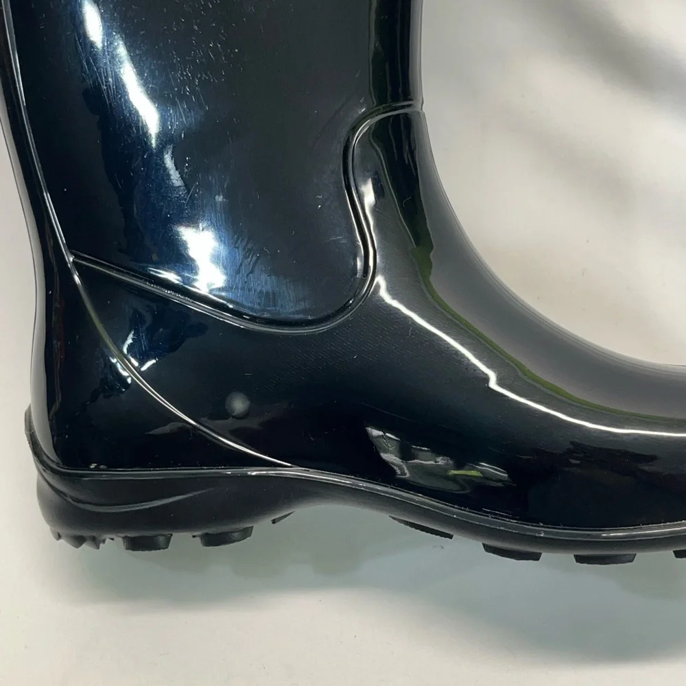 Kamik Rain Boots glossy  Women’s SZ 8 Black like new